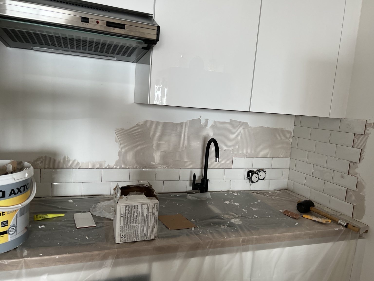 Cuisine en cours de finition