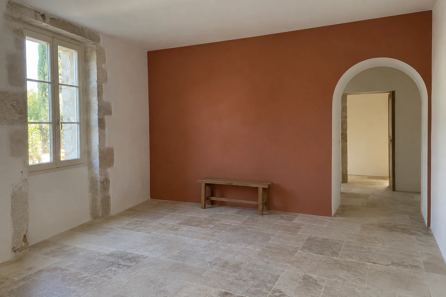 Illustration d'un chantier de peinture terminé dans le secteur de Biot